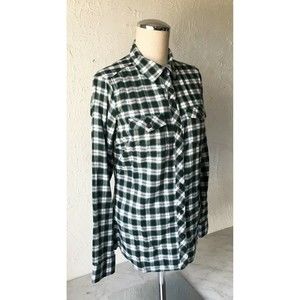 Eddie Bauer Plaid Flannel Classic Fit Long Sleeve Shirt - Women's S